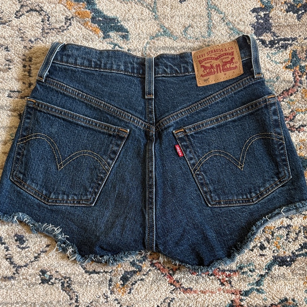 Levi's Dark Blue Jean Shorts for Women